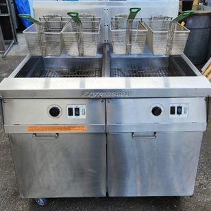 Frymaster FM4CFESD Performance Gas Double 80 Lb Floor Fryer for Chicken Fish Gas