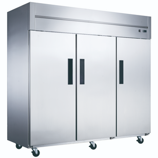 D83AR Commercial 3-Door Top Mount Refrigerator in Stainless Steel