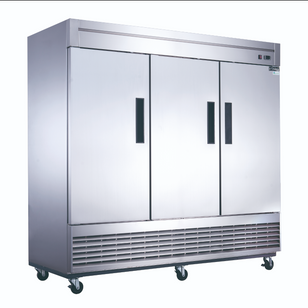 D83R 3-Door Commercial Refrigerator in Stainless Steel