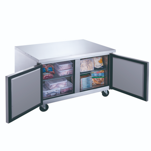 DUC48F 2-Door Undercounter Freezer in Stainless Steel