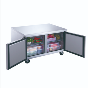 DUC48R 2-Door Undercounter Refrigerator in Stainless Steel