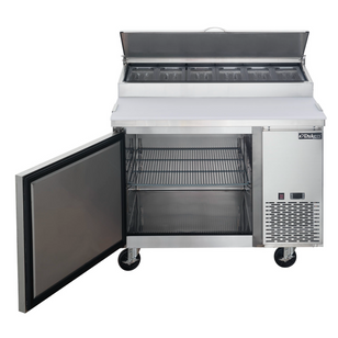 DPP44-6-S1 Commercial Single Door Pizza Prep Table Refrigerator