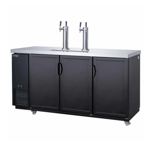 Dukers DKB72-M3 73″ Dual Tap Kegerator Draft Beer Cooler