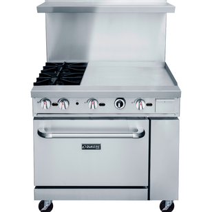 DCR36-2B24GM 36″ Gas Range with Two (2) Open Burners & 24″ Griddle