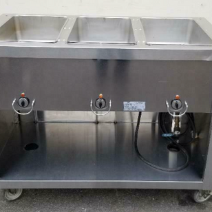 Duke E303-25SS 46" Hot Food Table w/Water Pans (3) Wells & Undershelf, 120v/1ph