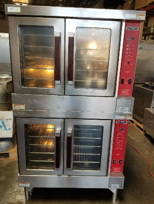 Vulcan SG4C-18 Nat Gas D/B Deck Full Size Menu Select Convection Oven Tested